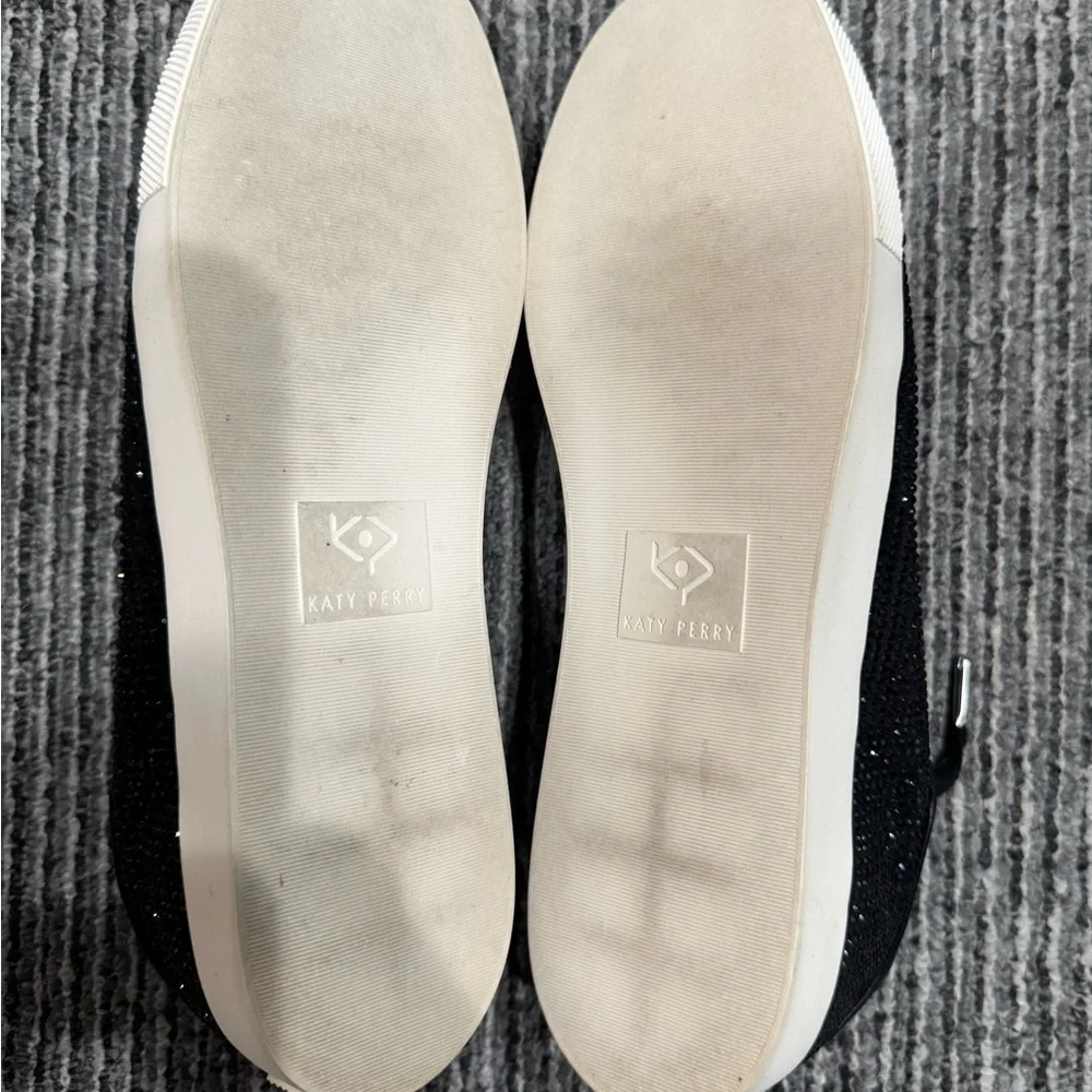 Katy Perry Black Sequin Rizzo Women's Sneakers - Picture 3 of 5